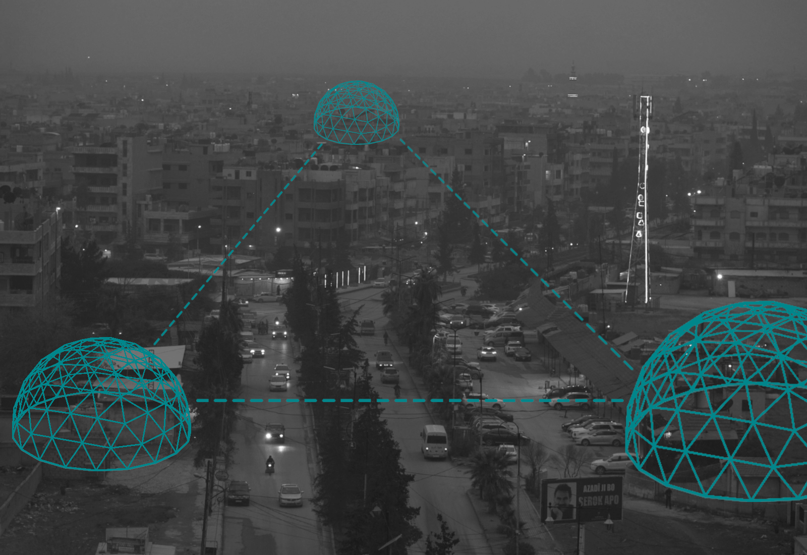 Resilient communication network illustration